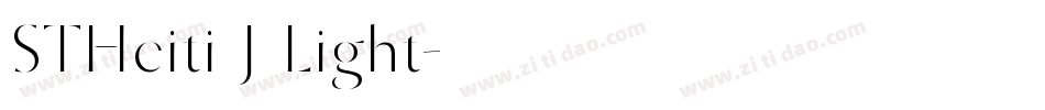 STHeiti J Light字体转换